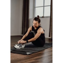 Ręcznik sportowy VINGA RPET z nadrukiem Twojego logo, materiał: rpet, kolor: czarny