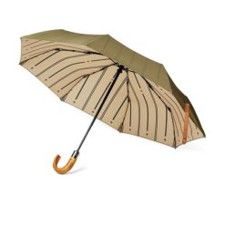 Składany parasol 21" VINGA Bosler AWARE™ RPET z nadrukiem Twojego logo, materiał: rpet, kolor: zielony