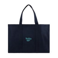 Torba na zakupy VINGA Hilo AWARE™, płótno z recyklingu z nadrukiem Twojego logo, materiał: płótno, kolor: niebieski Torba na zakupy VINGA Hilo AWARE™, płótno z recyklingu z nadrukiem Twojego logo, materiał: płótno, kolor: niebieski