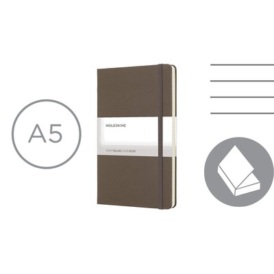 MOLESKINE Notatnik ok. A5 z nadrukiem Twojego logo, materiał: karton, papier, pp, kolor: brązowy MOLESKINE Notatnik ok. A5 z nadrukiem Twojego logo, materiał: karton, papier, pp, kolor: brązowy