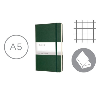MOLESKINE Notatnik ok. A5 z nadrukiem Twojego logo, materiał: papier, pp, kolor: khaki