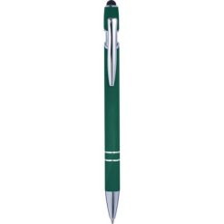 Długopis, touch pen z nadrukiem Twojego logo, materiał: aluminium, guma, kolor: zielony