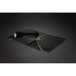 Latarka bezpieczeństwa Gear X, aluminium z recyklingu z nadrukiem Twojego logo, materiał: aluminium, kolor: czarny