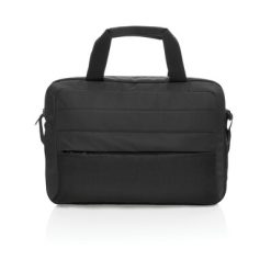 Torba na laptopa 15,6" AWARE™ RPET Armond z nadrukiem Twojego logo, materiał: rpet, kolor: czarny