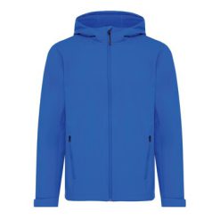 Męska kurtka softshell Iqoniq Makalu AWARE™ z nadrukiem Twojego logo, materiał: poliester, tpu, spandex, kolor: royal blue