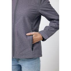 Damska kurtka softshell Iqoniq Makalu AWARE™ z nadrukiem Twojego logo, materiał: poliester, spandex, kolor: szary Damska kurtka softshell Iqoniq Makalu AWARE™ z nadrukiem Twojego logo, materiał: poliester, spandex, kolor: szary