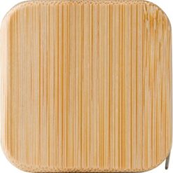 Bambusowa miara 1m z nadrukiem Twojego logo, materiał: plastik, bambus, stal, kolor: brązowy