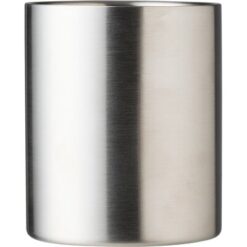 Metalowy kubek 250 ml z nadrukiem Twojego logo, materiał: stal nierdzewna, stal, kolor: srebrny Metalowy kubek 250 ml z nadrukiem Twojego logo, materiał: stal nierdzewna, stal, kolor: srebrny