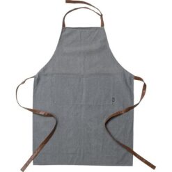 Fartuch kuchenny RPET z nadrukiem Twojego logo, materiał: pu, poliester, bawełna, kolor: szary