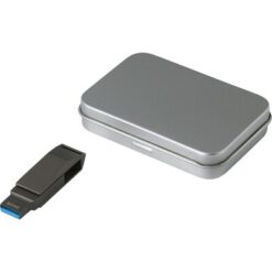 Pamięć USB 64 GB z nadrukiem Twojego logo, materiał: metal, kolor: grafitowy Pamięć USB 64 GB z nadrukiem Twojego logo, materiał: metal, kolor: grafitowy