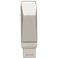Pamięć USB 64 GB z nadrukiem Twojego logo, materiał: metal, kolor: srebrny Pamięć USB 64 GB z nadrukiem Twojego logo, materiał: metal, kolor: srebrny