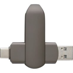 Pamięć USB 64 GB z nadrukiem Twojego logo, materiał: metal, kolor: grafitowy Pamięć USB 64 GB z nadrukiem Twojego logo, materiał: metal, kolor: grafitowy