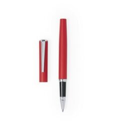 Pióro kulkowe z zatyczką z nadrukiem Twojego logo, materiał: aluminium, kolor: czerwony Pióro kulkowe z zatyczką z nadrukiem Twojego logo, materiał: aluminium, kolor: czerwony