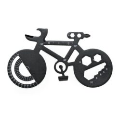 Narzędzie wielofunkcyjne "rower", 16 funkcji z nadrukiem Twojego logo, materiał: stal nierdzewna, stal, kolor: czarny Narzędzie wielofunkcyjne "rower", 16 funkcji z nadrukiem Twojego logo, materiał: stal nierdzewna, stal, kolor: czarny