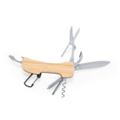 Narzędzie wielofunkcyjne, scyzoryk, 9 funkcji z nadrukiem Twojego logo, materiał: bambus, stal nierdzewna, stal, kolor: drewno Narzędzie wielofunkcyjne, scyzoryk, 9 funkcji z nadrukiem Twojego logo, materiał: bambus, stal nierdzewna, stal, kolor: drewno
