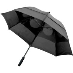 Wiatroodporny parasol manualny z nadrukiem Twojego logo, materiał: metal, poliester, kolor: szary