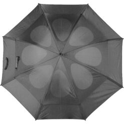 Wiatroodporny parasol manualny z nadrukiem Twojego logo, materiał: metal, poliester, kolor: szary Wiatroodporny parasol manualny z nadrukiem Twojego logo, materiał: metal, poliester, kolor: szary