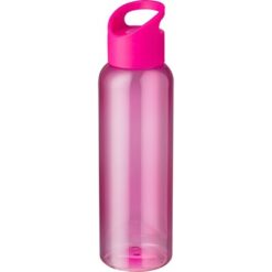 Butelka sportowa 500 ml z RPET z nadrukiem Twojego logo, materiał: bambus, pp, silikon, rpet, kolor: różowy