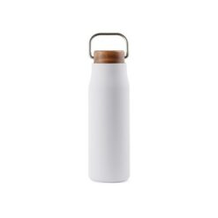 Butelka termiczna 300 ml VINGA Ciro z nadrukiem Twojego logo, materiał: drewno, stal nierdzewna, stal, kolor: biały
