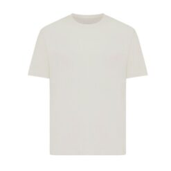 Koszulka z bawełny z recyklingu Iqoniq Teide z nadrukiem Twojego logo, materiał: bawełna, kolor: ivory white
