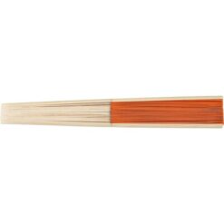 Wachlarz z bambusa z nadrukiem Twojego logo, materiał: bambus, papier, pp, kolor: pomarańczowy