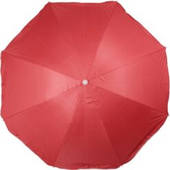 Parasol plażowy z nadrukiem Twojego logo, materiał: pp, poliester, stal, kolor: czerwony