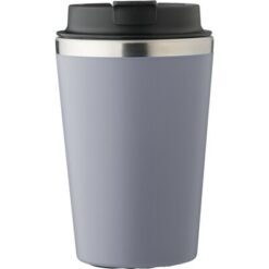 Kubek podróżny 350 ml z nadrukiem Twojego logo, materiał: pp, eva, stal nierdzewna, silikon, stal, kolor: szary