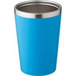 Kubek podróżny 350 ml z nadrukiem Twojego logo, materiał: pp, eva, stal nierdzewna, silikon, stal, kolor: błękitny
