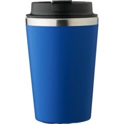 Kubek podróżny 350 ml z nadrukiem Twojego logo, materiał: pp, eva, stal nierdzewna, silikon, stal, kolor: ciemnoniebieski
