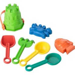 Zestaw plażowy, wiaderko z nadrukiem Twojego logo, materiał: plastik, pp, pvc, nylon, rpet, kolor: wielokolorowy Zestaw plażowy, wiaderko z nadrukiem Twojego logo, materiał: plastik, pp, pvc, nylon, rpet, kolor: wielokolorowy
