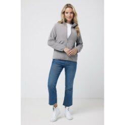 Kurtka z mikropolaru Iqoniq Talung, poliester z recyklingu z nadrukiem Twojego logo, materiał: poliester, kolor: szary