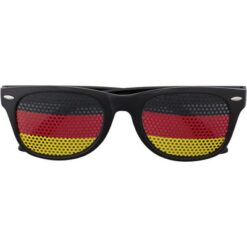 Okulary przeciwsłoneczne z nadrukiem Twojego logo, materiał: plastik, kolor: czarno-czerwony Okulary przeciwsłoneczne z nadrukiem Twojego logo, materiał: plastik, kolor: czarno-czerwony