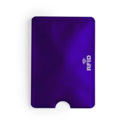 Etui na kartę kredytową, ochrona RFID z nadrukiem Twojego logo, materiał: aluminium, kolor: fioletowy Etui na kartę kredytową, ochrona RFID z nadrukiem Twojego logo, materiał: aluminium, kolor: fioletowy