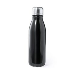 Butelka sportowa 550 ml z nadrukiem Twojego logo, materiał: aluminium, kolor: czarny Butelka sportowa 550 ml z nadrukiem Twojego logo, materiał: aluminium, kolor: czarny