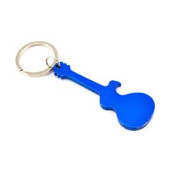 Brelok do kluczy, otwieracz do butelek „gitara elektryczna” | Meles z nadrukiem Twojego logo, materiał: aluminium, kolor: granatowy Brelok do kluczy, otwieracz do butelek „gitara elektryczna” | Meles z nadrukiem Twojego logo, materiał: aluminium, kolor: granatowy