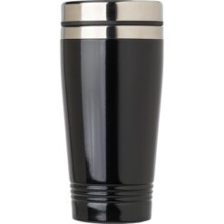 Kubek termiczny 450 ml z nadrukiem Twojego logo, materiał: stal nierdzewna, stal, kolor: czarny Kubek termiczny 450 ml z nadrukiem Twojego logo, materiał: stal nierdzewna, stal, kolor: czarny
