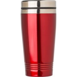 Kubek termiczny 450 ml z nadrukiem Twojego logo, materiał: stal nierdzewna, stal, kolor: czerwony Kubek termiczny 450 ml z nadrukiem Twojego logo, materiał: stal nierdzewna, stal, kolor: czerwony