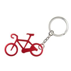 Brelok do kluczy „rower” | Rekab z nadrukiem Twojego logo, materiał: aluminium, kolor: czerwony Brelok do kluczy „rower” | Rekab z nadrukiem Twojego logo, materiał: aluminium, kolor: czerwony