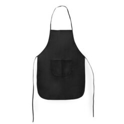Fartuch kuchenny z nadrukiem Twojego logo, materiał: non-woven, kolor: czarny Fartuch kuchenny z nadrukiem Twojego logo, materiał: non-woven, kolor: czarny