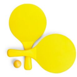 Gra zręcznościowa, tenis z nadrukiem Twojego logo, materiał: drewno, kolor: żółty
