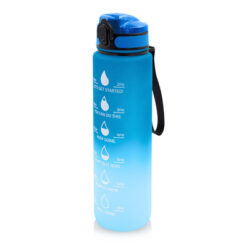 Butelka motywacyjna 1000 ml Air Gifts | Kayleigh z nadrukiem Twojego logo, materiał: plastik, pp, pc, silikon, pe, tpe, petg, kolor: granatowy Butelka motywacyjna 1000 ml Air Gifts | Kayleigh z nadrukiem Twojego logo, materiał: plastik, pp, pc, silikon, pe, tpe, petg, kolor: granatowy