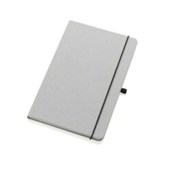 Notatnik A5, skórzana okładka z nadrukiem Twojego logo, materiał: skóra, papier, kolor: szary Notatnik A5, skórzana okładka z nadrukiem Twojego logo, materiał: skóra, papier, kolor: szary