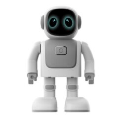 Tańczący głośnik bezprzewodowy robot Robert z nadrukiem Twojego logo, materiał: plastik, kolor: szary Tańczący głośnik bezprzewodowy robot Robert z nadrukiem Twojego logo, materiał: plastik, kolor: szary