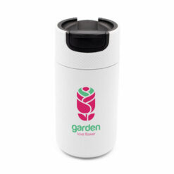 Kubek termiczny 400 ml Air Gifts | Raylee z nadrukiem Twojego logo, materiał: plastik, stal nierdzewna, stal, kolor: biały Kubek termiczny 400 ml Air Gifts | Raylee z nadrukiem Twojego logo, materiał: plastik, stal nierdzewna, stal, kolor: biały