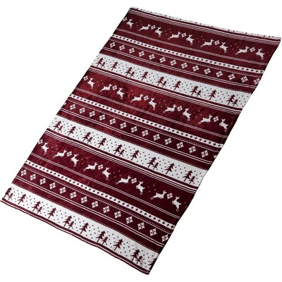 Koc z polaru z nadrukiem Twojego logo, kolor: burgund Koc z polaru z nadrukiem Twojego logo, kolor: burgund