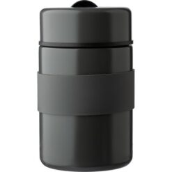 Termiczny pojemnik na żywność 460 ml z łyżeczką z nadrukiem Twojego logo, materiał: metal, stal nierdzewna, stal, kolor: szary Termiczny pojemnik na żywność 460 ml z łyżeczką z nadrukiem Twojego logo, materiał: metal, stal nierdzewna, stal, kolor: szary