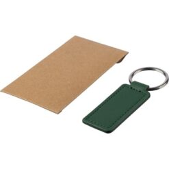 Brelok ze skóry z nadrukiem Twojego logo, materiał: metal, pu, kolor: zielony Brelok ze skóry z nadrukiem Twojego logo, materiał: metal, pu, kolor: zielony