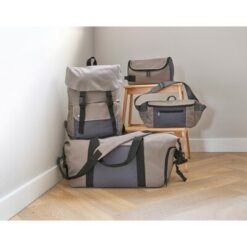 Torba sportowa z nadrukiem Twojego logo, materiał: metal, plastik, poliester, kolor: jasnobrązowy Torba sportowa z nadrukiem Twojego logo, materiał: metal, plastik, poliester, kolor: jasnobrązowy