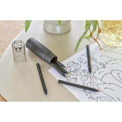 Zestaw kredek z nadrukiem Twojego logo, materiał: karton, drewno, kolor: czarny