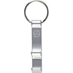 Brelok do kluczy, otwieracz do butelek z nadrukiem Twojego logo, materiał: metal, aluminium, kolor: srebrny Brelok do kluczy, otwieracz do butelek z nadrukiem Twojego logo, materiał: metal, aluminium, kolor: srebrny